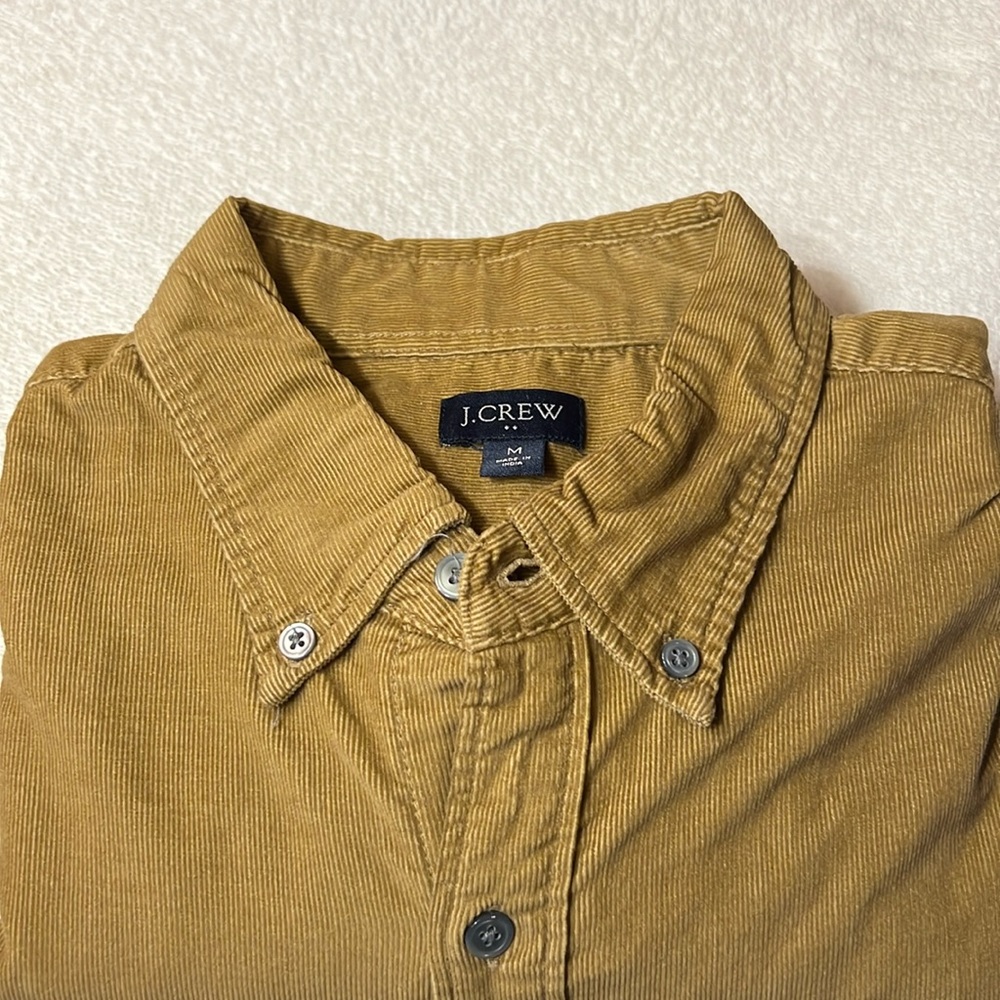 J. Crew Mustard Corduroy Button-Down Shirt